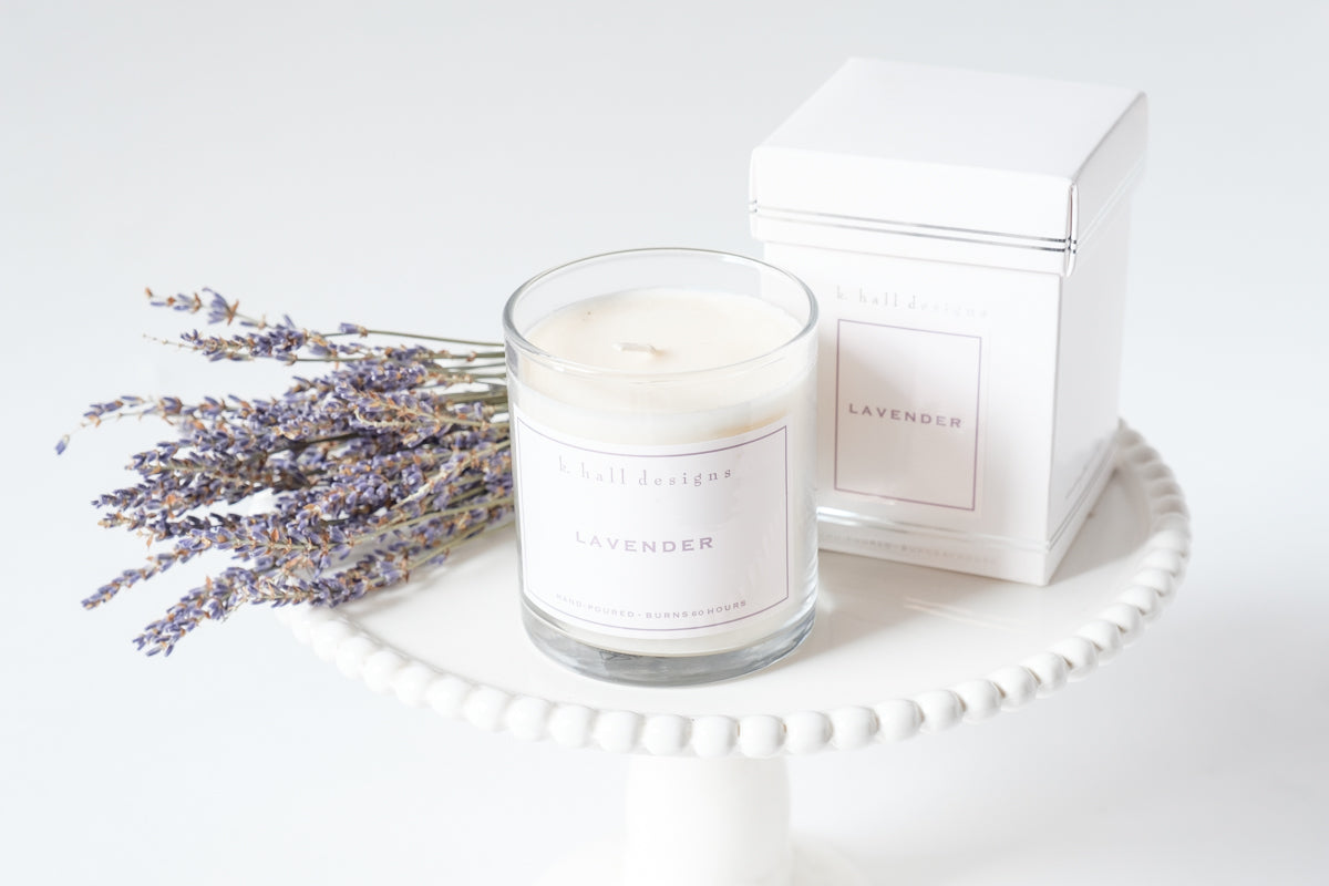 Lavender Be Well Kit and Lavender Candle - Élan Flowers